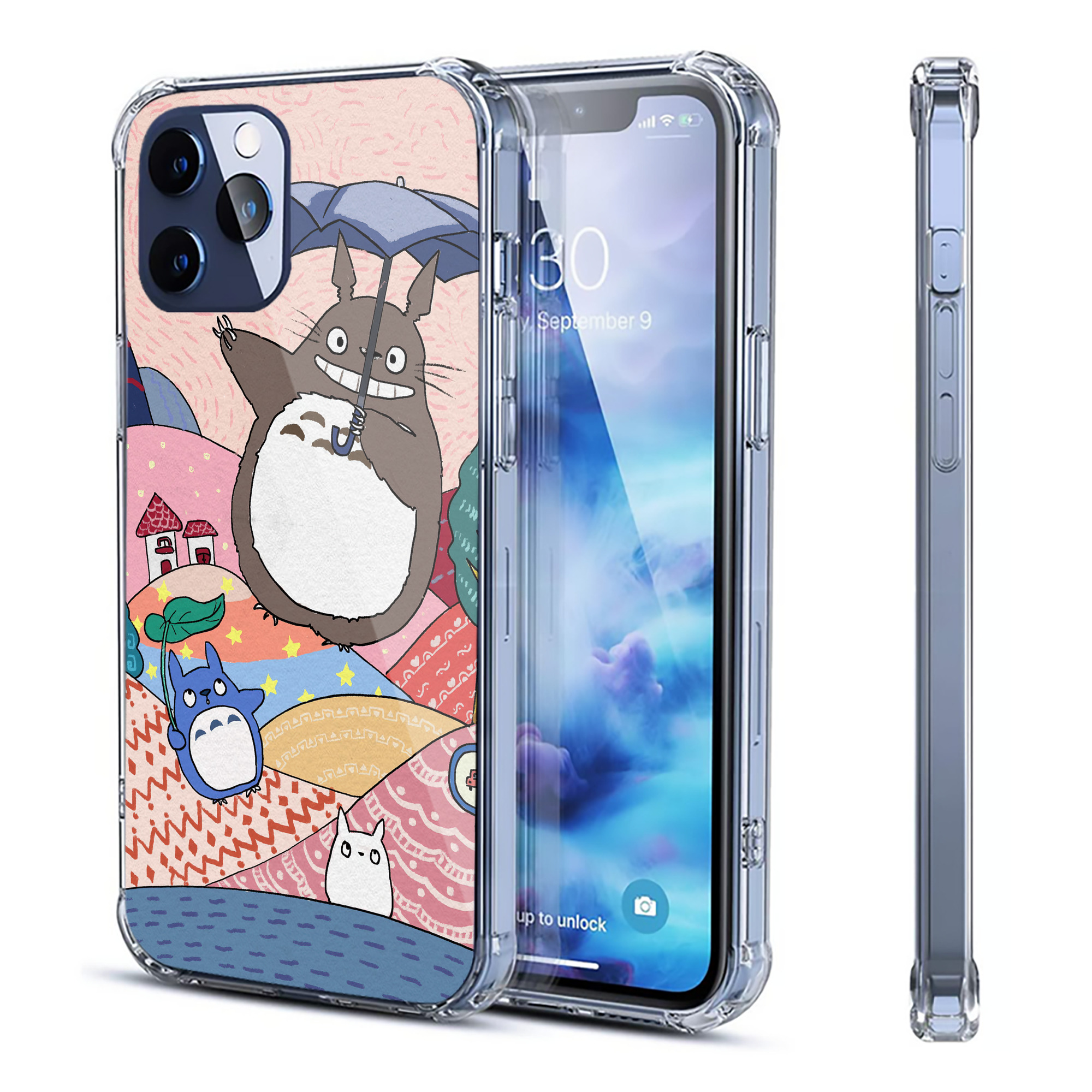 （画像用） となりのトトロ 草壁メイ 草壁サツキ My Neighbor Totoro Satsuki Kusakabe Mei Kusakabe 【iPhone 12シリーズ対応】透明スマホケース（クリアソフトケース）
